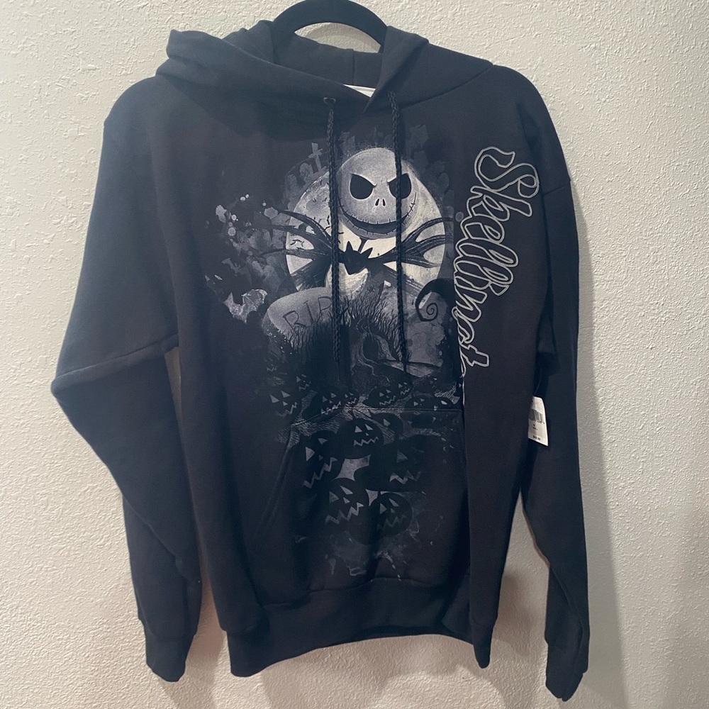 Jack Skellington Black Hoodie Disney Parks NWT